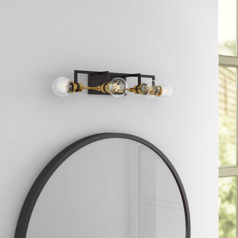 4Light Dimmable Warm Brass / Black Bath Bar & Reviews Joss & Main